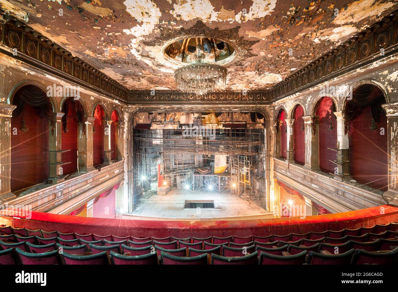 Interieur des Piccadilly Theatre in der Rue Hamra, Beirut, Libanon Stockfoto