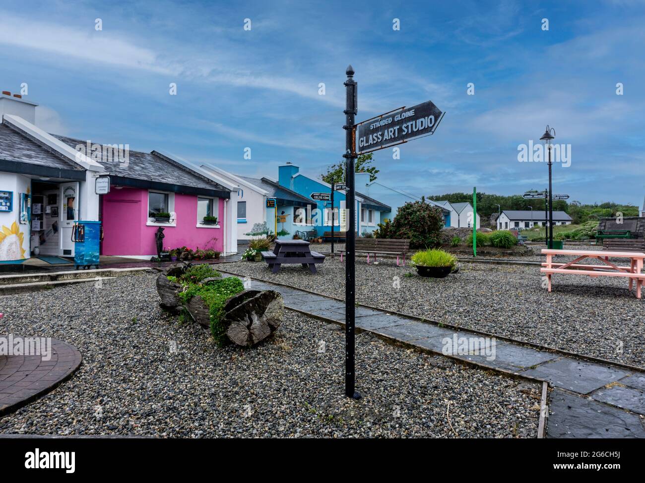 Spiddal Craft Village and Café, Ceardlann an Spidéil in Spiddal Co Galway, Irland. Stockfoto