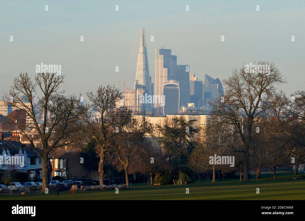 Blick von East Dulwich. 22 Bishopsgate, LONDON, Großbritannien. Architekt: PLP Architecture, 2020. Stockfoto