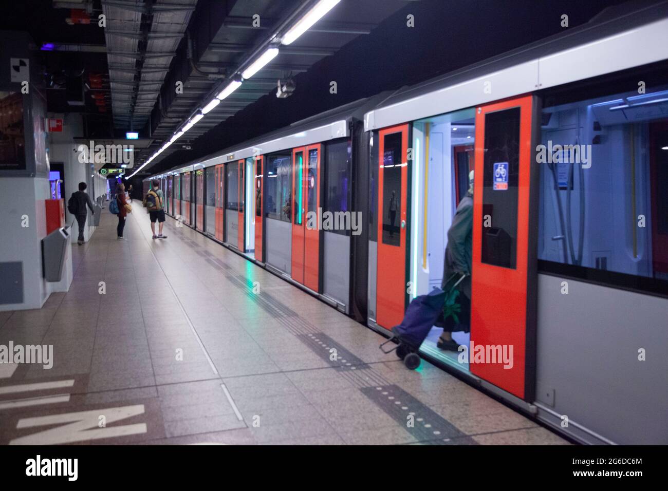 Amsterdam Metro Station in Holland Stockfoto