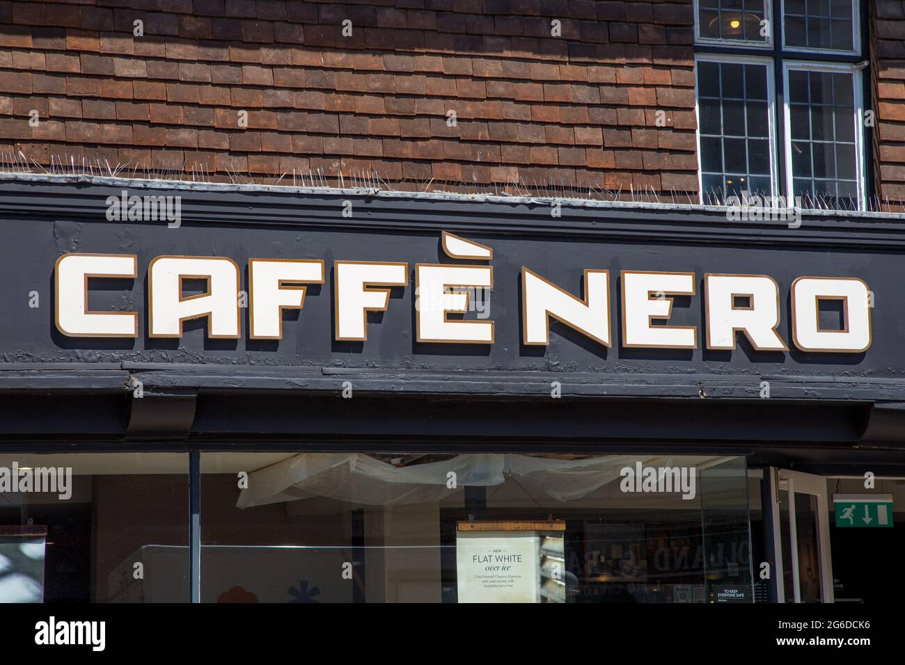 Café Nero Coffee-Shop-Schild Stockfoto