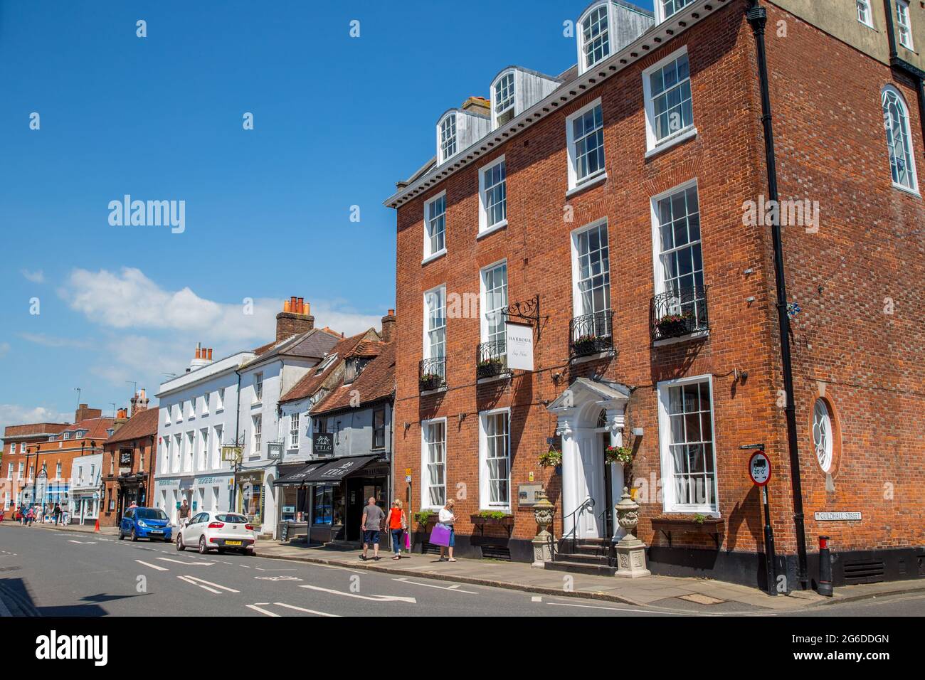 Historisches Stadtzentrum von Chichester, West Sussex Stockfoto