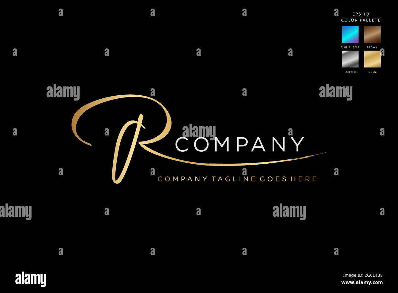 Signature Logo Design Initial R Beauty Monogramm und elegantes Logo-Design, Handschrift Logo der ersten Unterschrift, Hochzeit, Mode, Blumen und botanischen Stock Vektor