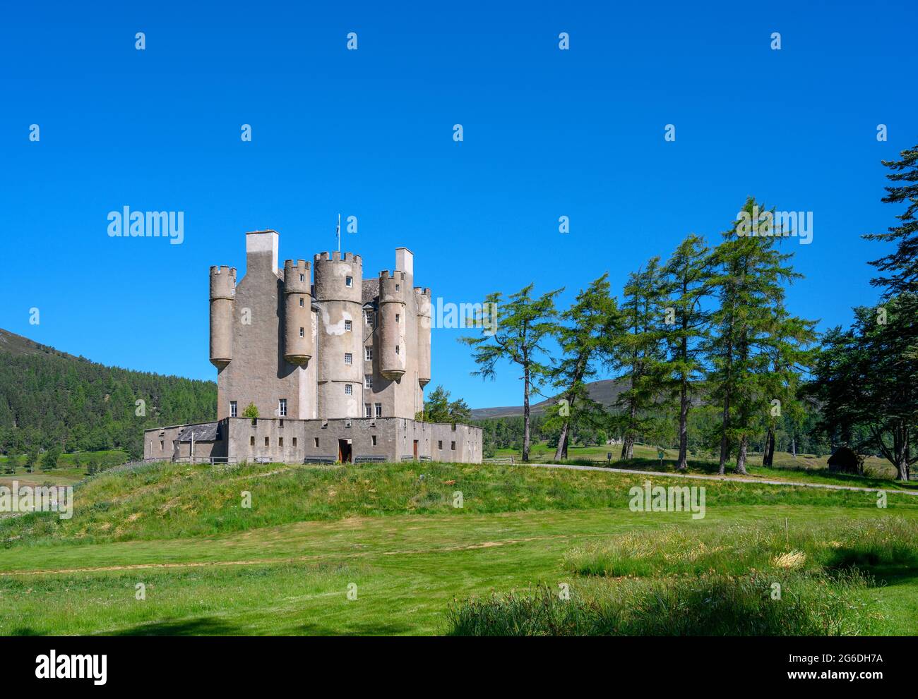 Braemar Castle, Braemar, Aberdeenshire, Schottland, Großbritannien Stockfoto