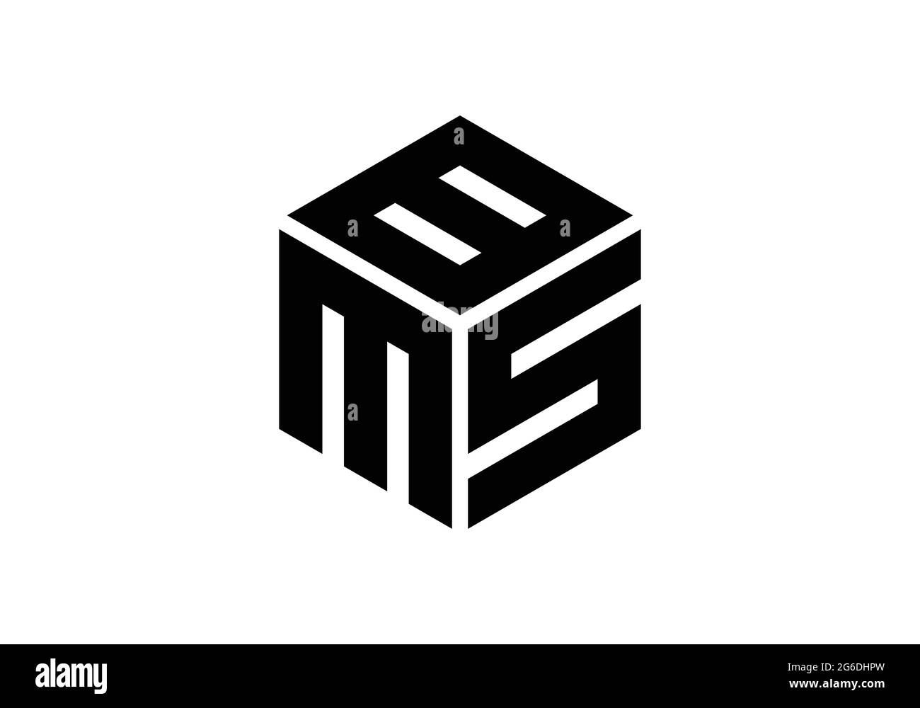 Initial Monogram Letter BMS Logo Design Vektor Vorlage B M S Letter Logo Design Stock Vektor
