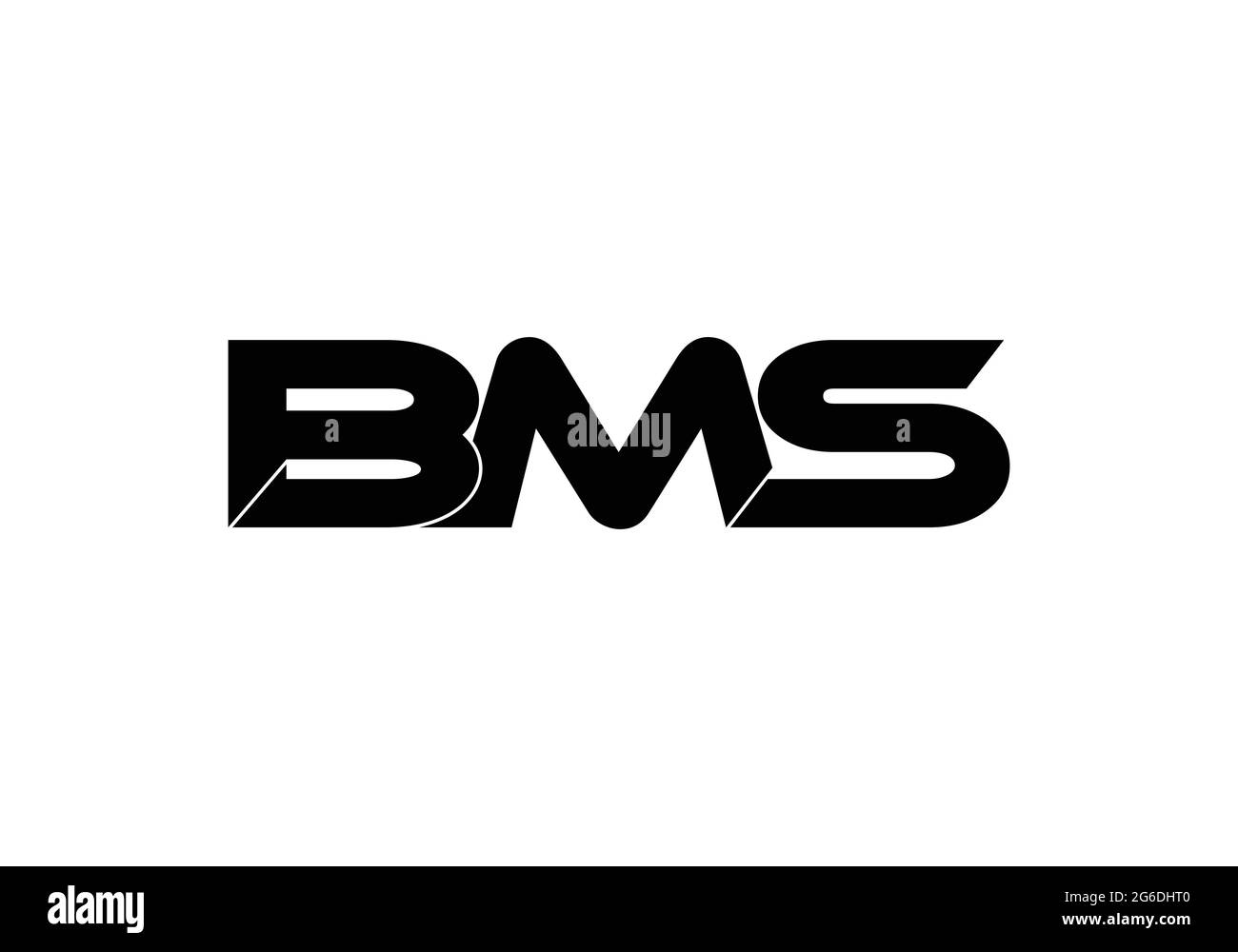 Initial Monogram Letter BMS Logo Design Vektor Vorlage B M S Letter Logo Design Stock Vektor