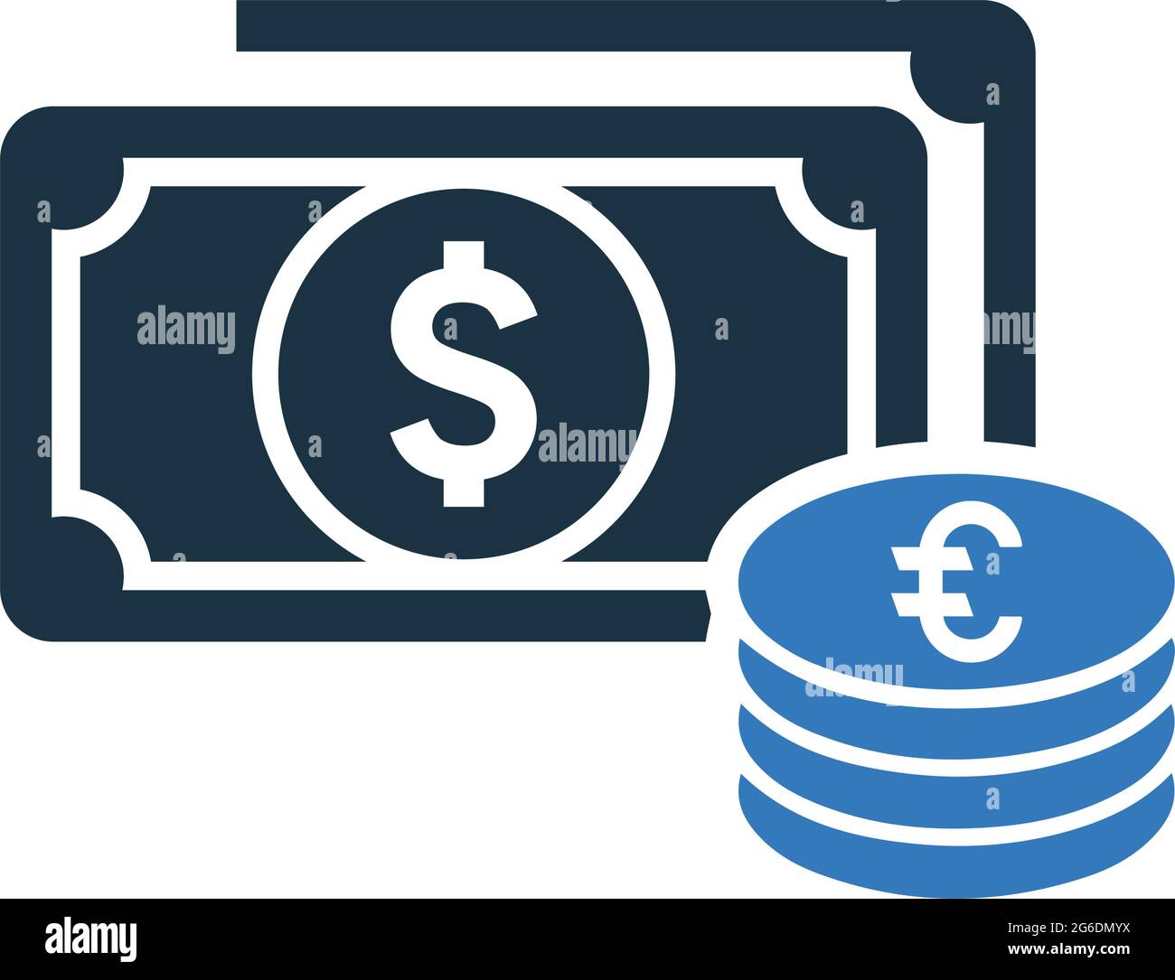 Das Symbol für Bargeld, Finanzen, Geld ist auf weißem Hintergrund isoliert. Verwendung für Grafik- und Webdesign oder kommerzielle Zwecke. Vektor-EPS-Datei. Stock Vektor