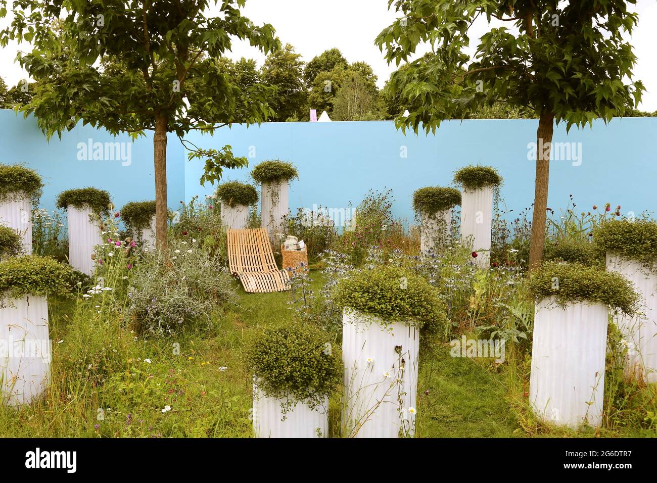 Laboratorio S.Rocco 'Garden of Solitude' Lifestyle Garden, Bronzemedaille, RHS Hampton Court Palace Garden Festival 2021, 5. Juli 2021, London England, Großbritannien Stockfoto