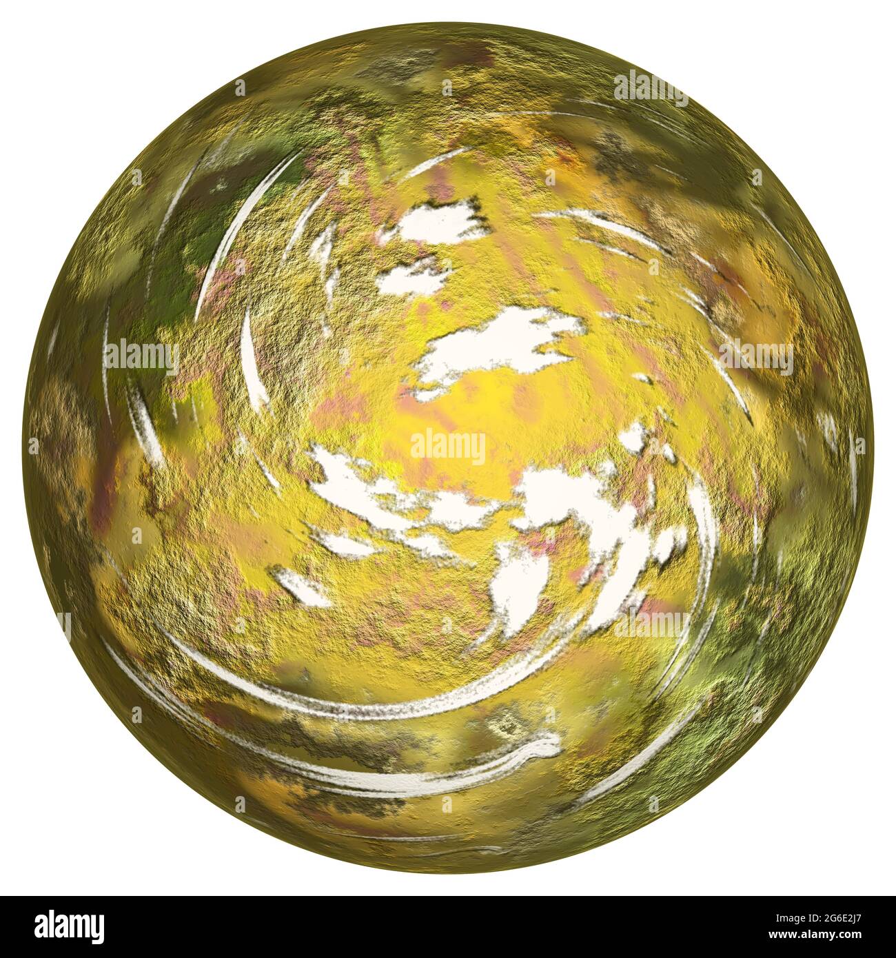 Digital erstellte hochauflösende Aufnahme des Planeten Jupiter Stockfoto
