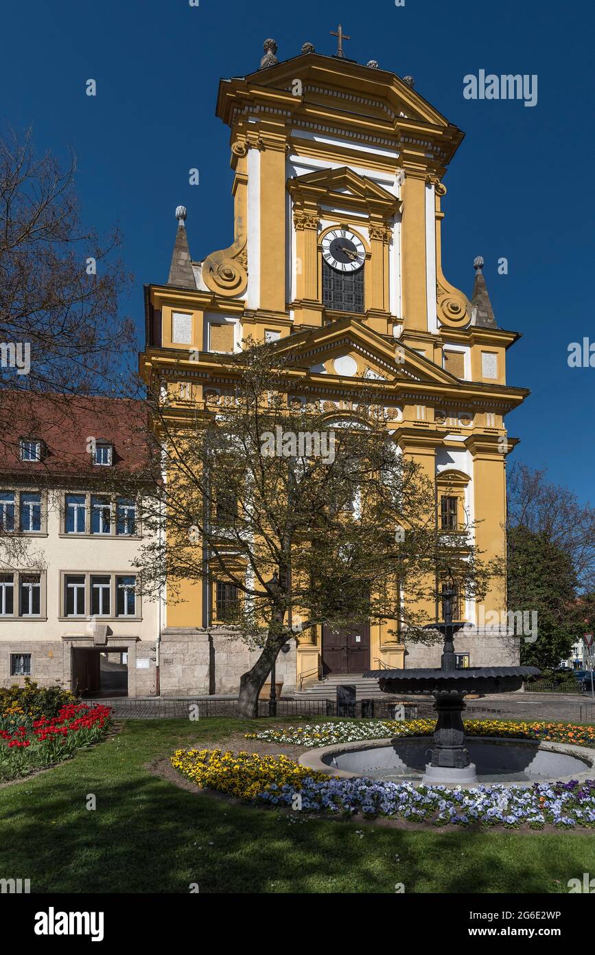 Evangelische Stadtkirche, Barockgebäude aus dem Jahr 1699, Kitzingen, Unterfranken, Bayern, Deutschland Stockfoto