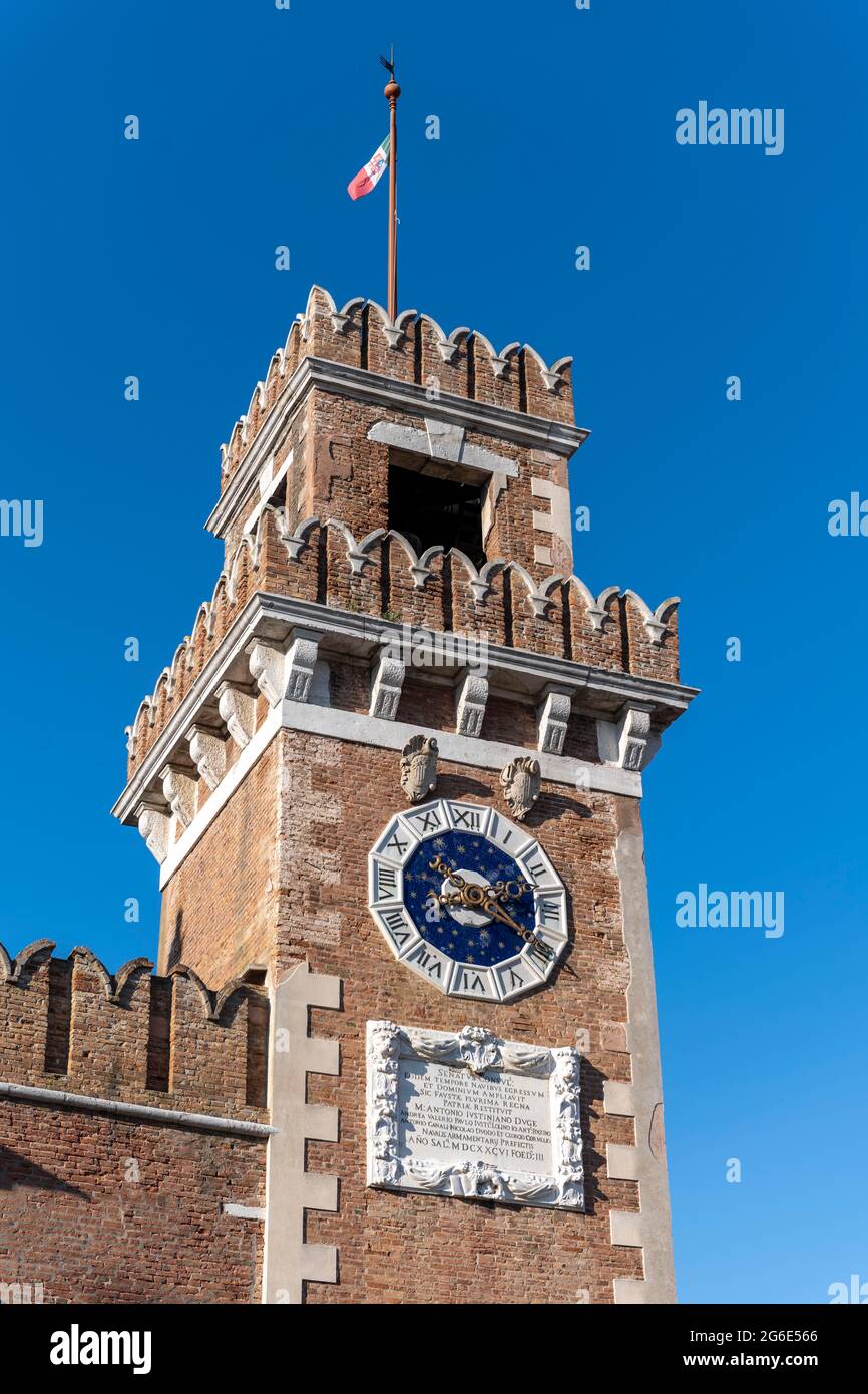 Arsenal, Byzantinische Werft, Venedig, Venetien, Italien Stockfoto