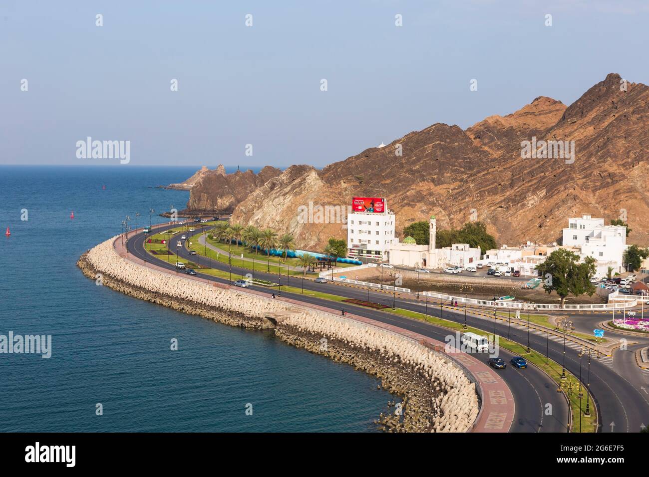 Küstenstraße, Mutrah, Sultanat Oman Stockfoto