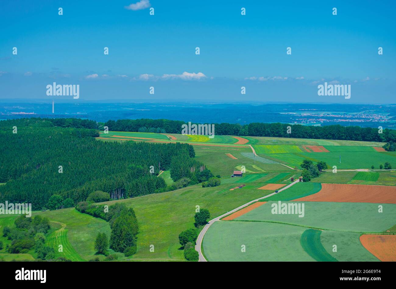 Blick vom Hohenkarpfen, Baden-Württemberg Stockfoto