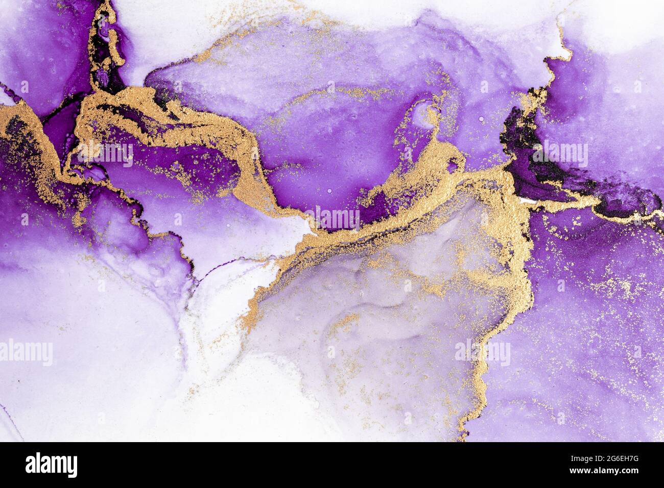 Lila Gold Abstrakten Hintergrund Von Marmor Flussige Tinte Kunst Malerei Auf Papier Bild Von Original Kunstwerk Aquarell Alkohol Tinte Farbe Auf Hoher Qualitat Stockfotografie Alamy