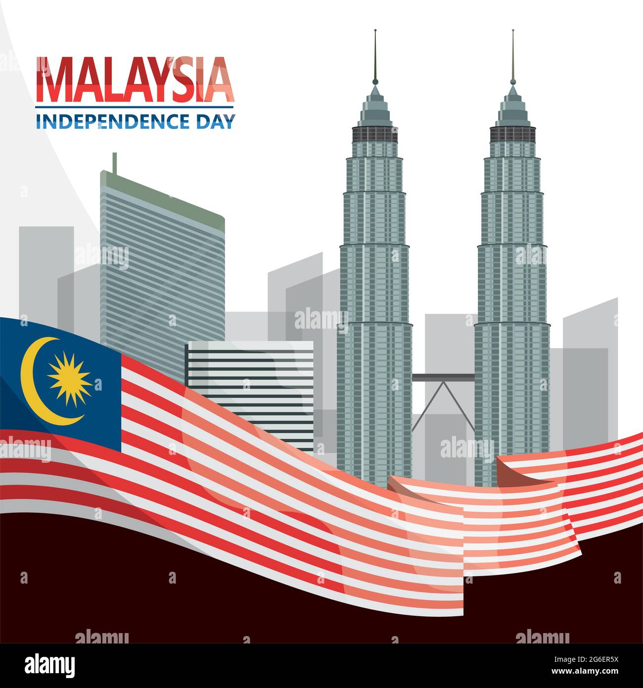 Unabhängigkeit malaysias festlich Stock Vektor