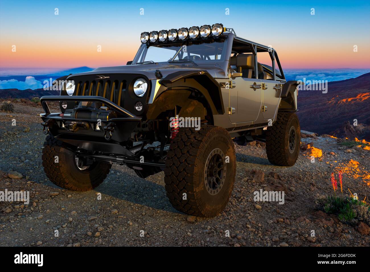 Jeep Wrangler von DeBerti angepasst Stockfoto