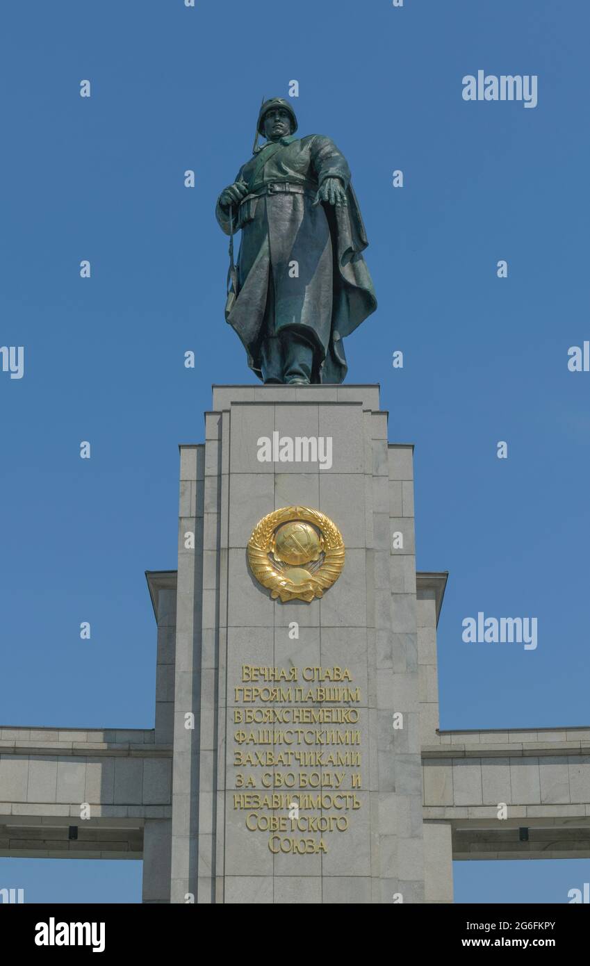 Sowjetisches Ehrenmal, Straße des 17. Juni, Tiergarten, Mitte, Berlin, Deutschland Stockfoto