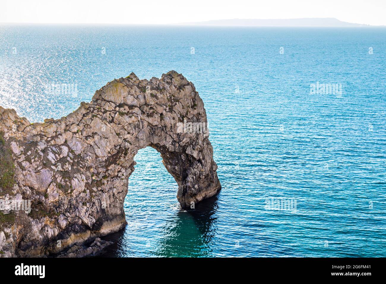 Durdle Door Felsbogen an der Jurassic Coast, Dorset, Großbritannien Stockfoto