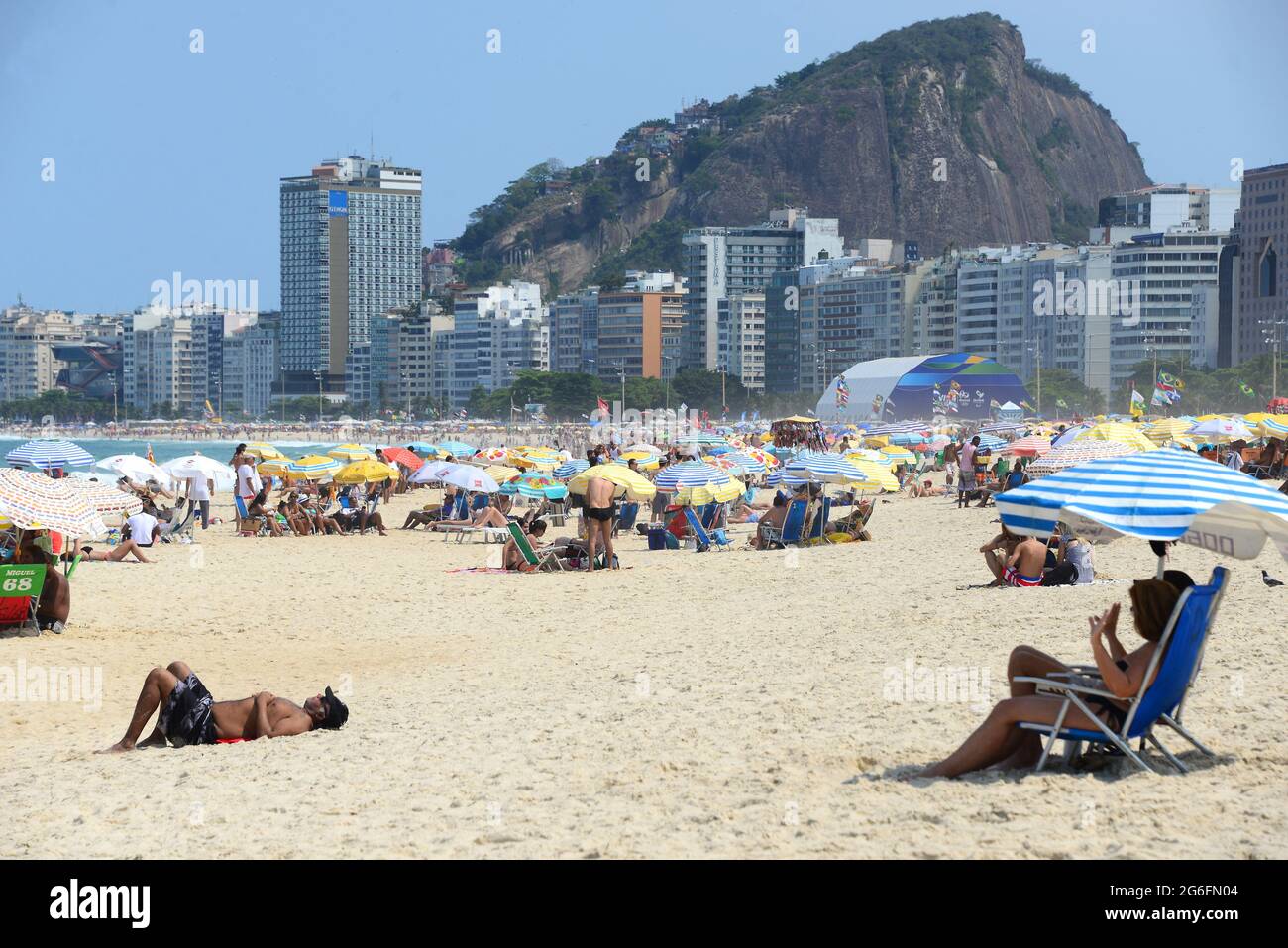 Rio de Janeiro, Strand von der Küste. Brasilien. Stockfoto