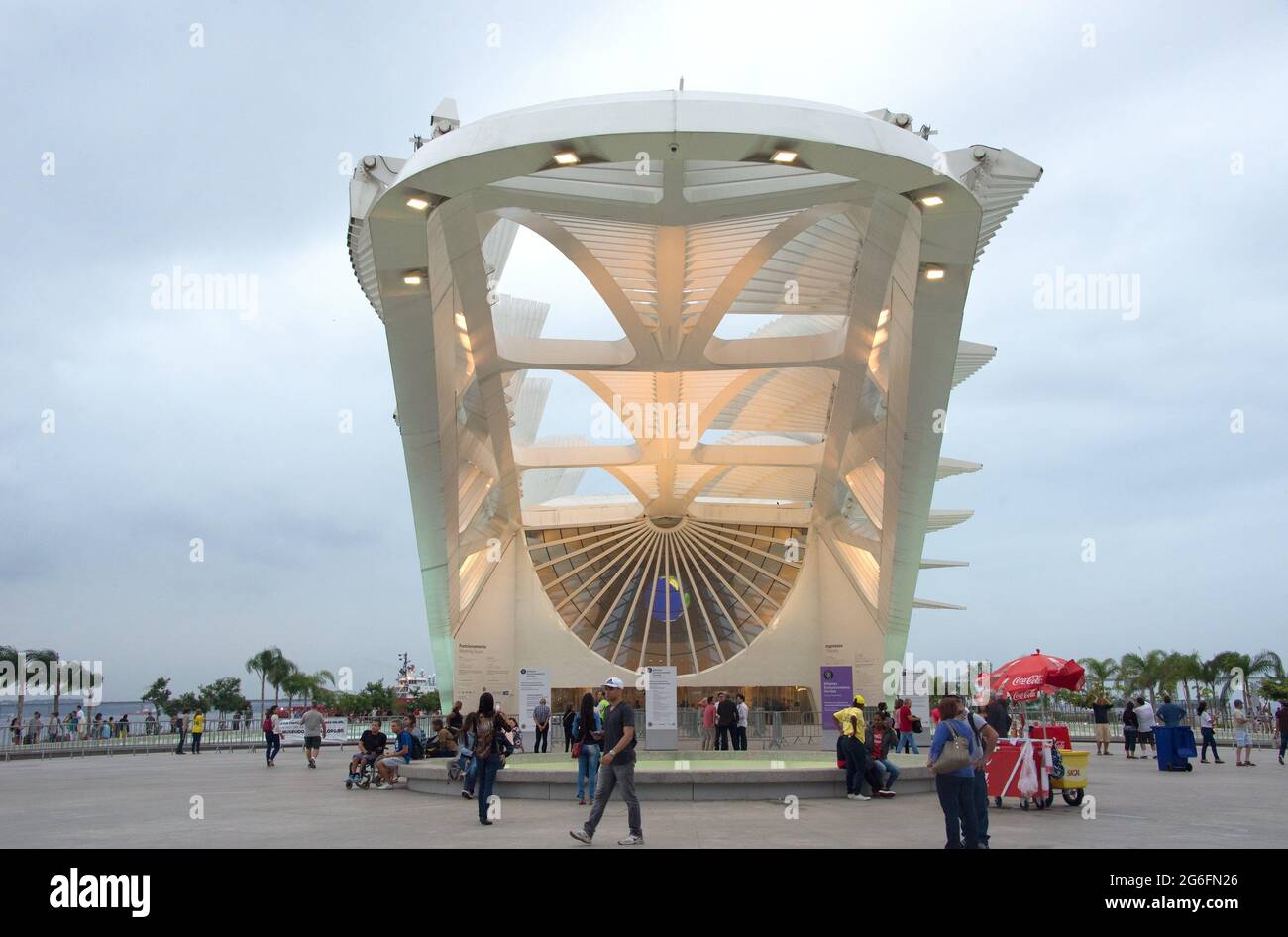 Rio de Janeiro, Museum of Tomorrow (Museu do Amanha) von Santiago Calatrava im Pier Maua. Brasilien. Stockfoto