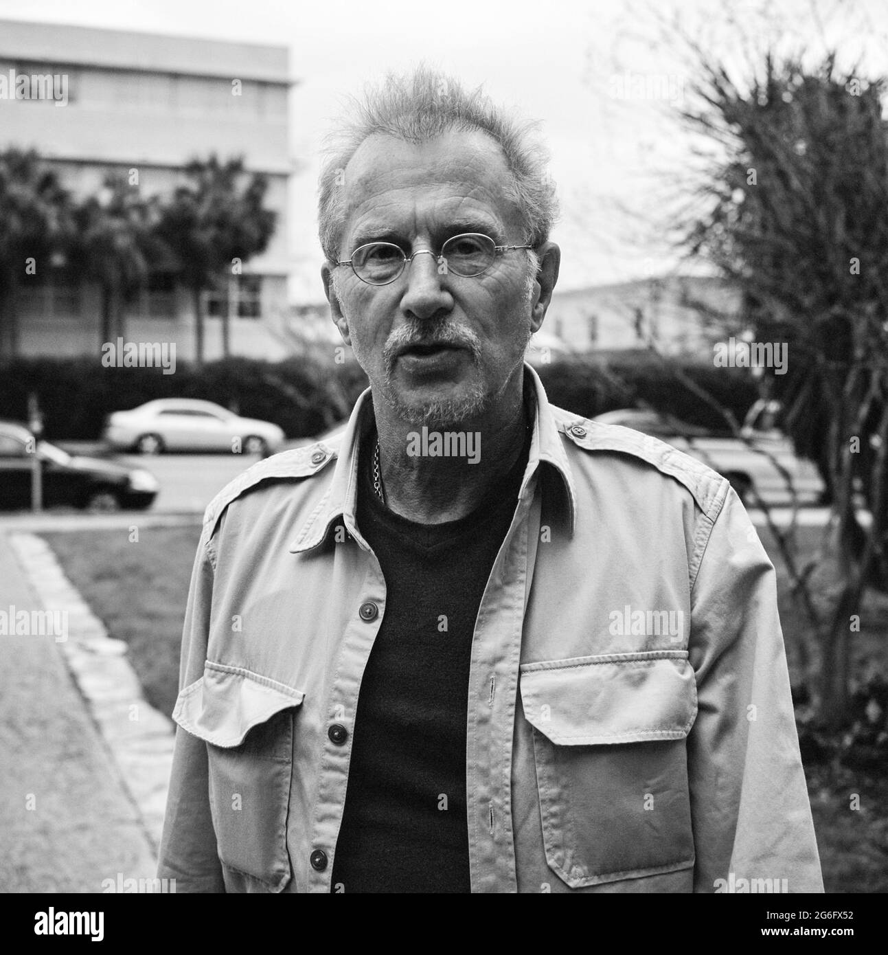 Andrew Loog Oldham fotografiert im März 2004, Austin Texas, Vereinigte Staaten von Amerika. Stockfoto