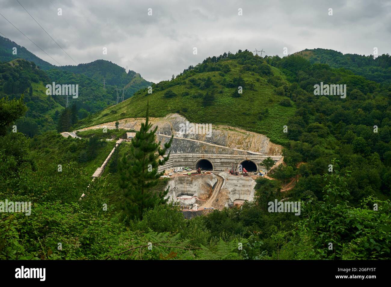 Eröffnung der neuen Seberetxe-Tunnel, Seberetxe, Buia, Bilbao, Biskaya, Baskenland, Spanien, Europa Stockfoto