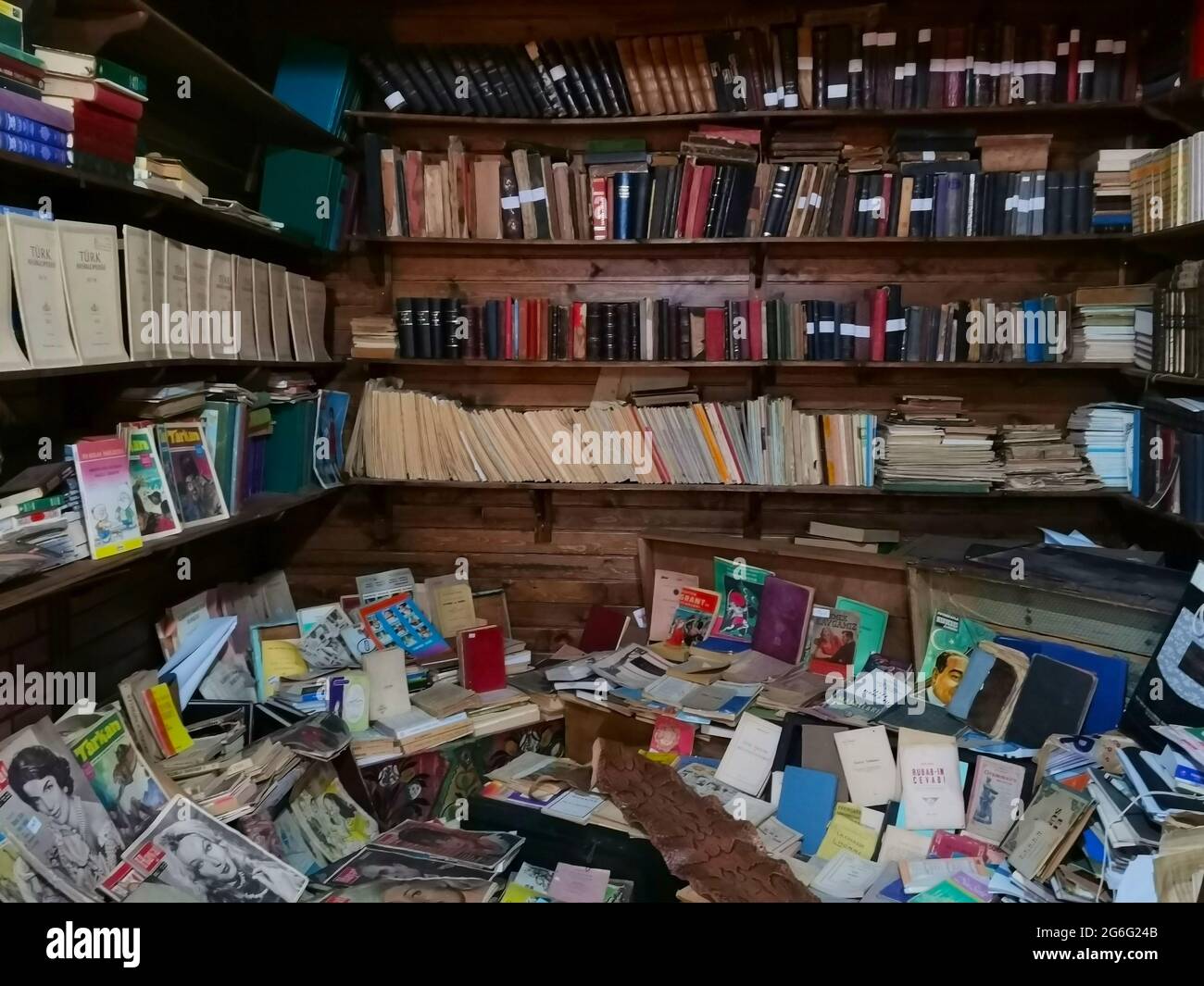 Buchhandlung. Buchhandlung, die Bücher verkauft. Stockfoto