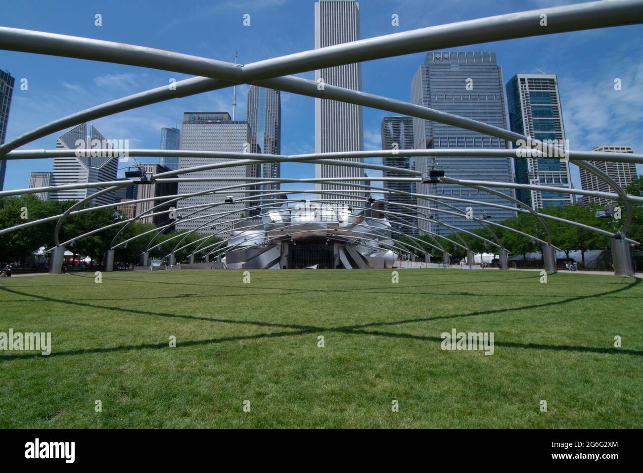 Jay Pritzker Pavilion im Millenium Park Chicago, USA Stockfoto