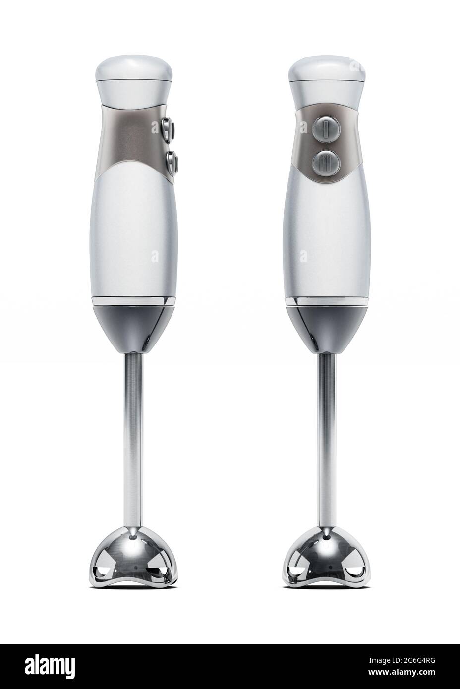 Generische Handmixer isoliert auf weißem Hintergrund. 3D-Illustration. Stockfoto