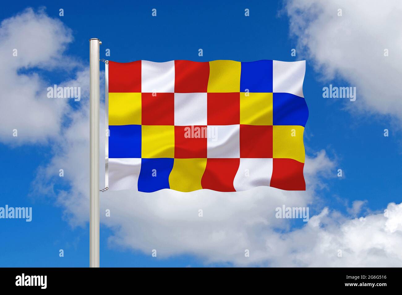 Flagge der Provinz Antwerpen, Belgien, Antwerpen Stockfoto