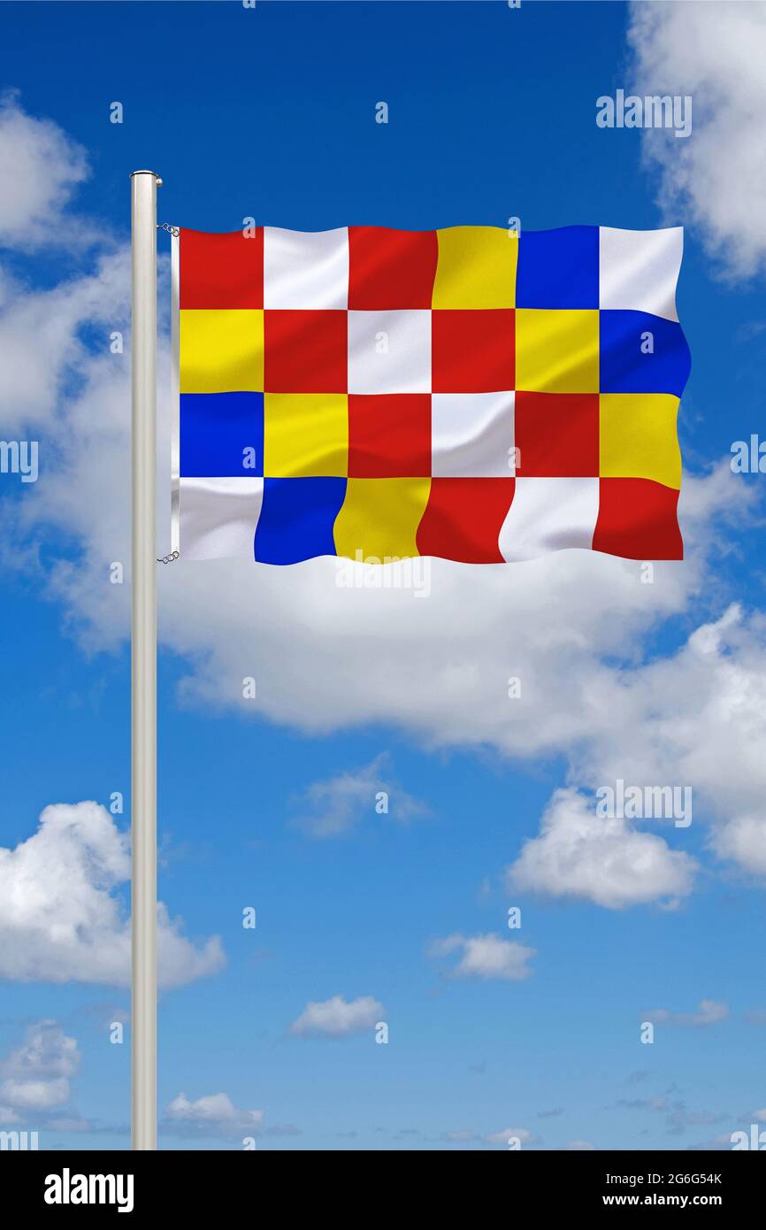 Flagge der Provinz Antwerpen, Belgien, Antwerpen Stockfoto