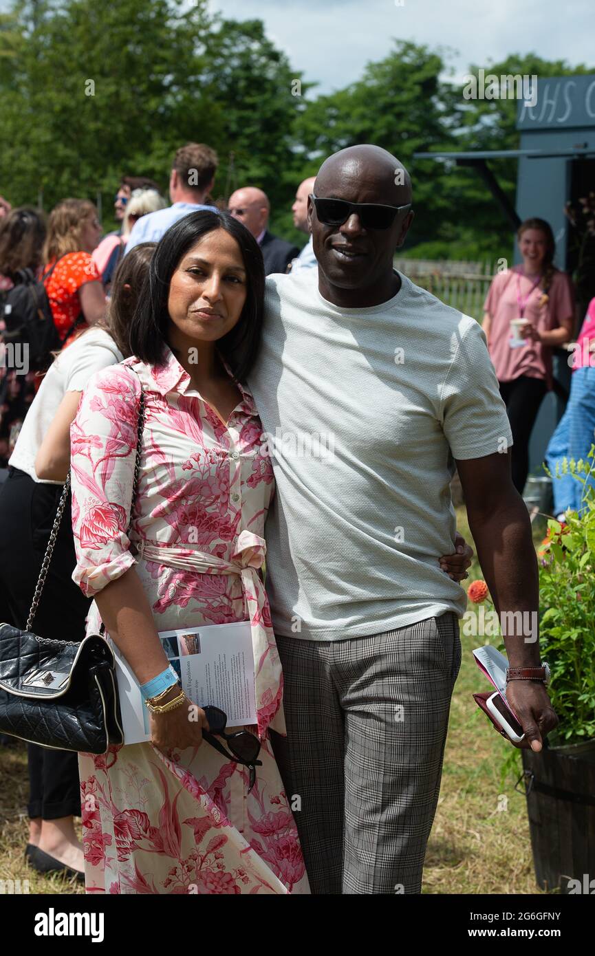 East Molesey, Surrey, Großbritannien. Juli 2021. DJ und Radio-Moderator Trevor Nelson bei der Show mit seinem Partner. Quelle: Maureen McLean/Alamy Live News Stockfoto