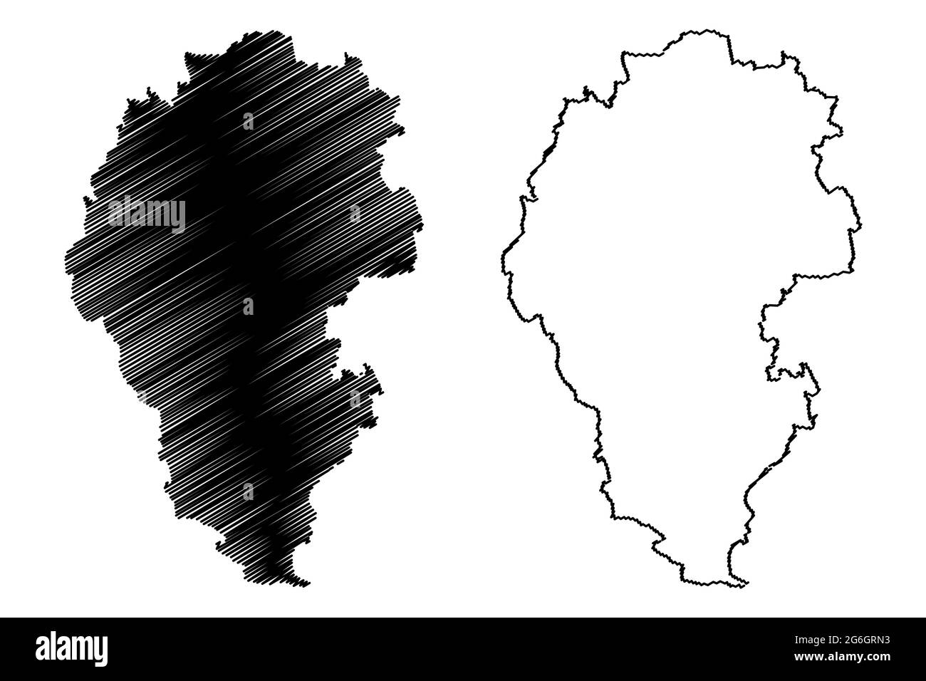Provinz Vicenza (Italien, Italienische Republik, Venetien oder Venetien Region) Karte Vektordarstellung, Skizze Provinz Vicenza Karte Stock Vektor