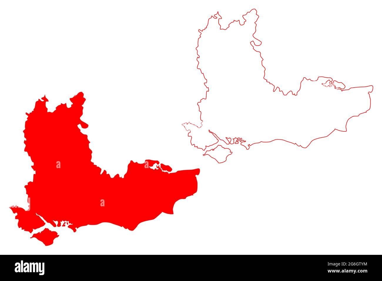 South east england map Stock-Vektorgrafiken kaufen - Alamy