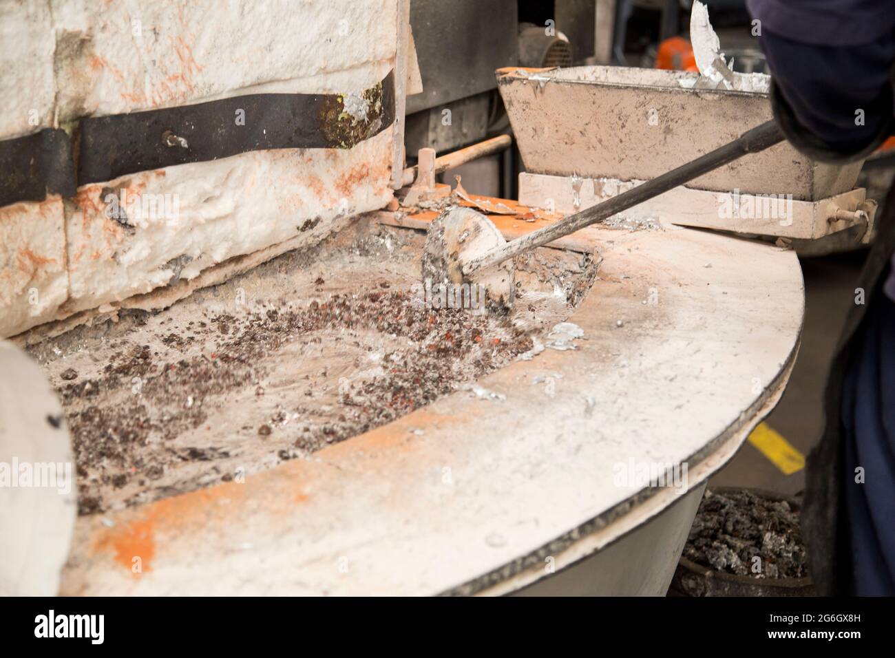 Aluminiumproduktion in einer brasilianischen Fabrik Stockfoto