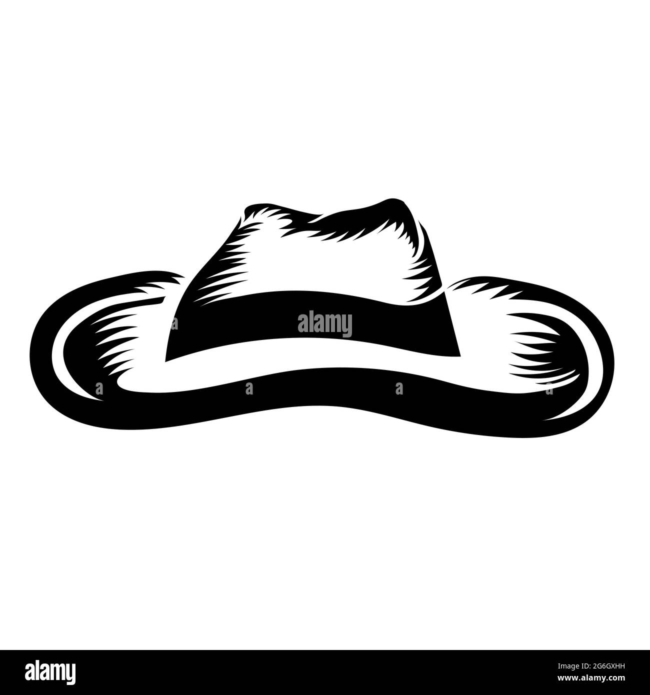 American hat Icon auf weißem Hintergrund isoliert Stock Vektor