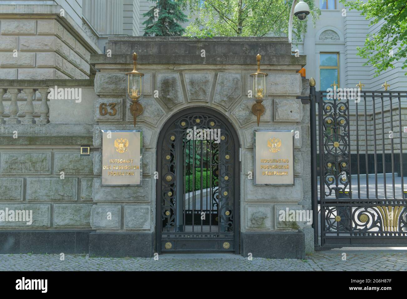 Botschaft Russland, Unter Den Linden, Mitte, Berlin, Deutschland Stockfoto
