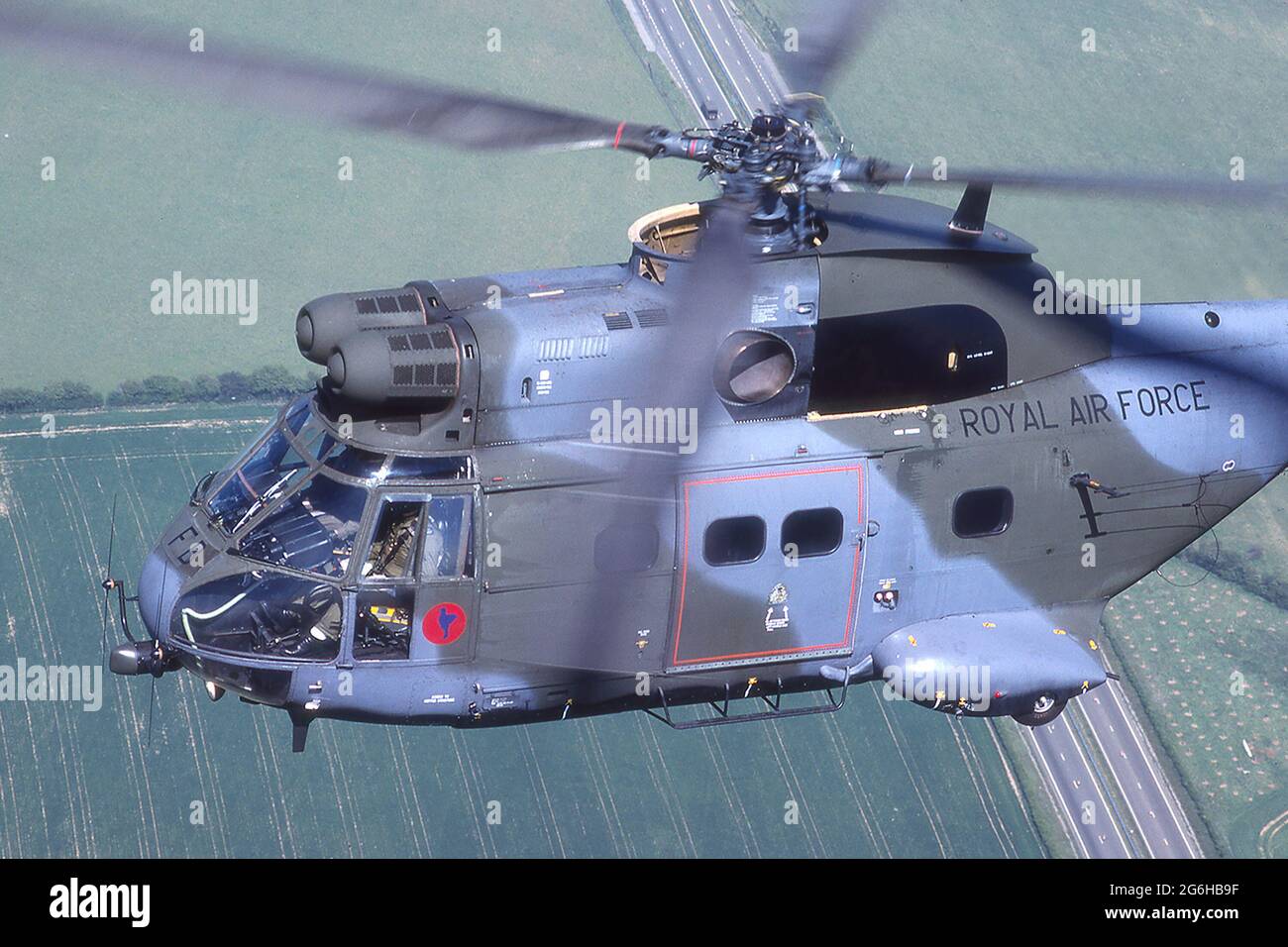 PUMA HELICOPTER FEIERT 50 JAHRE DIENST BEI DER ROYAL AIR FORCE. Stockfoto