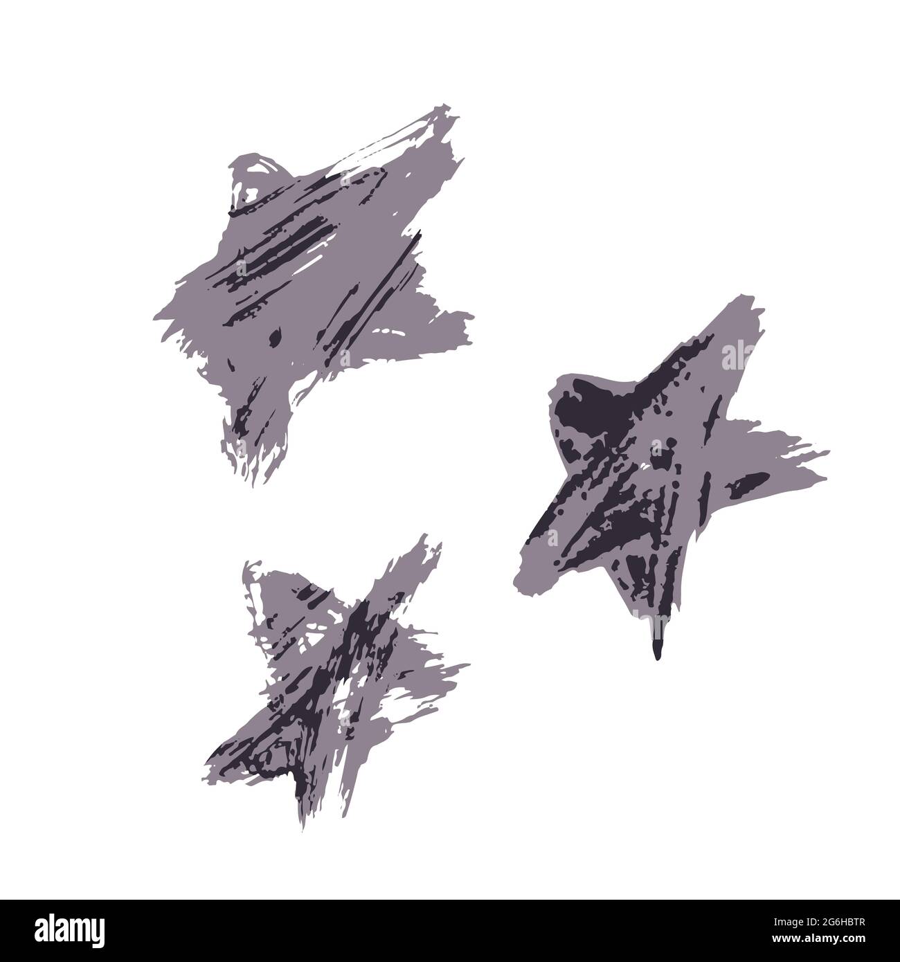 Handzeichnung Farbe, Pinselzeichnung. Isoliert auf weißem Hintergrund. Symbol für den Doodle-Grunge-Stil. Dekorativ. Umriss, Liniensymbol, Cartoon-Illustration. Sta Stock Vektor
