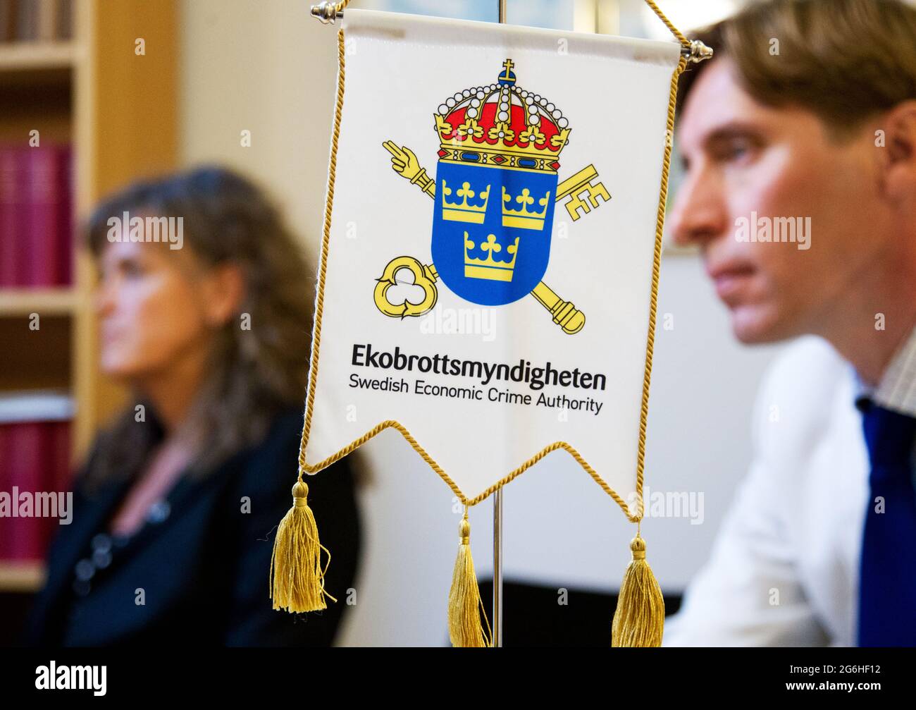 Schwedische Wirtschaftskriminalbehörde in Linköping. Stockfoto