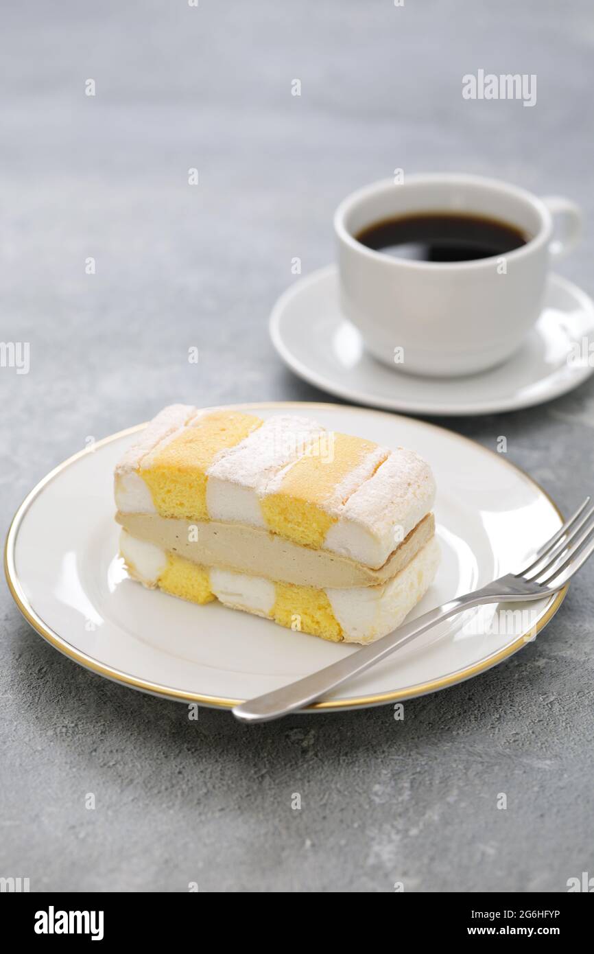 Kardinalschnitte, ein beliebtes österreichisches Dessert aus Wien Stockfoto