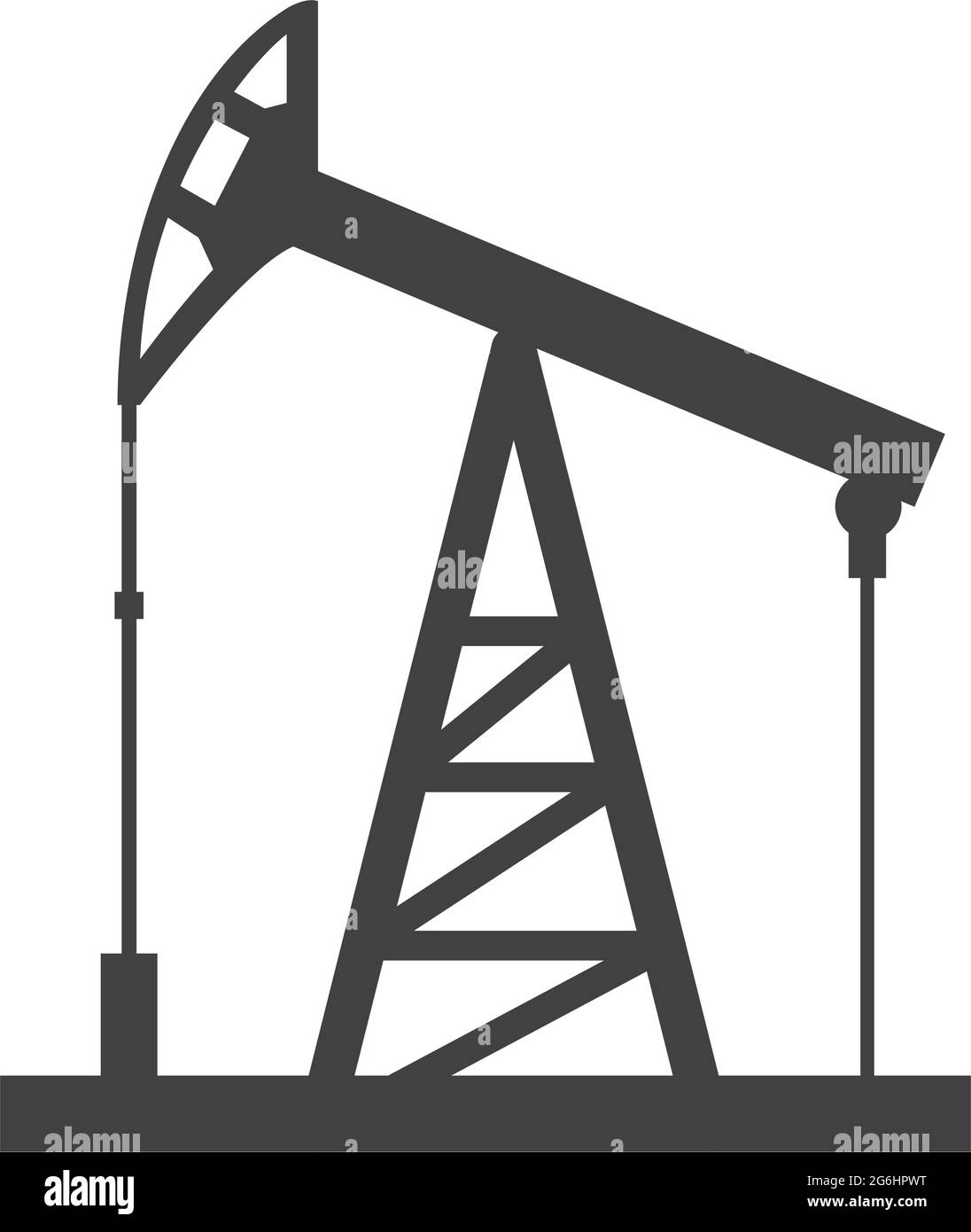 Öl-Gaspumpe Rig Vektor Petroleum Industrie Bohrmaschine Stock