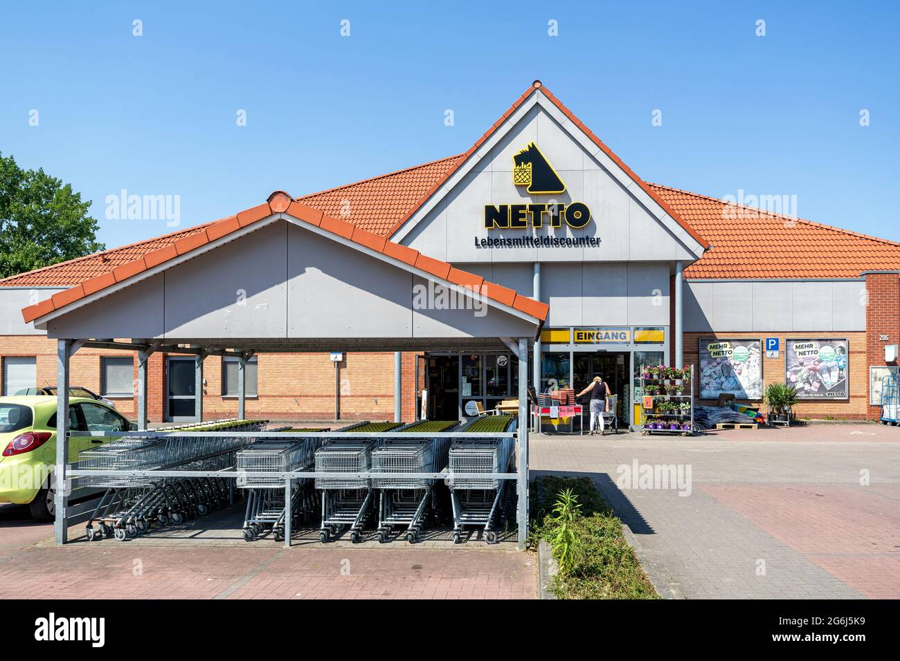 Nettolebensmitteldiscounter-Niederlassung in Kiel, Deutschland Stockfoto