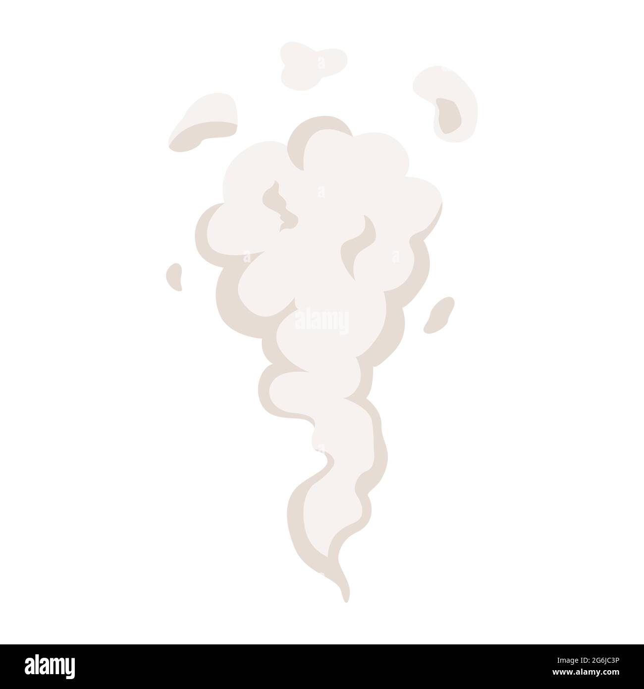 Cartoon Explosion, Dampfwolken, Puff, Nebel, Nebel, Wässriger Dampf. Spezialeffekt. Stock Vektor