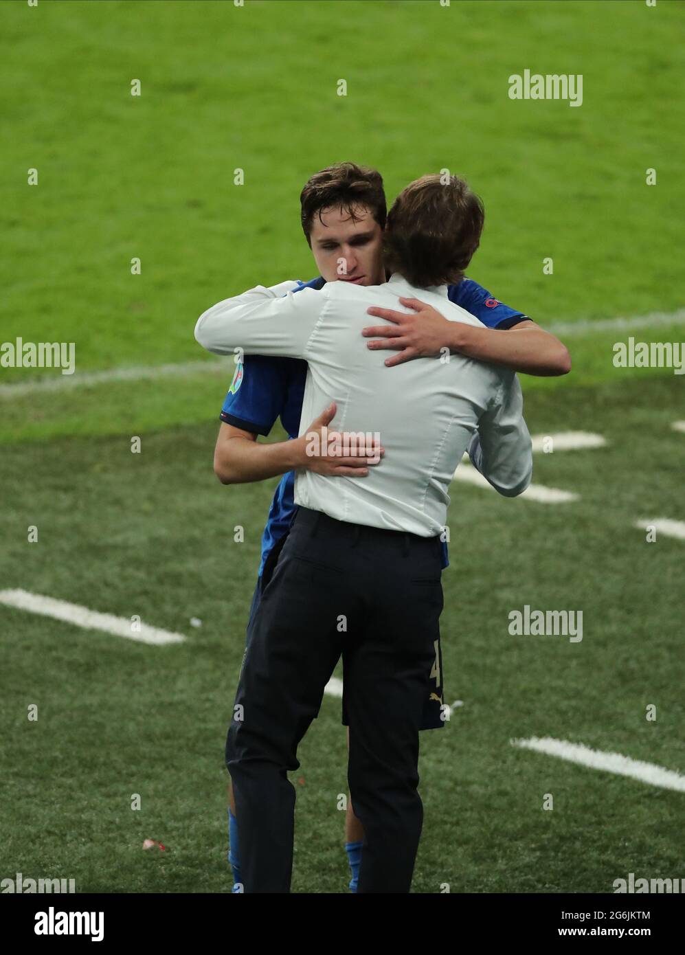 FEDERICO CHIESA, ROBERTO MANCINI, ITALIEN V SPANIEN, 2021 Stockfoto