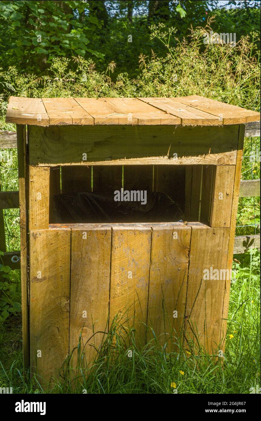 Ein Behälter für Müll Stockfoto