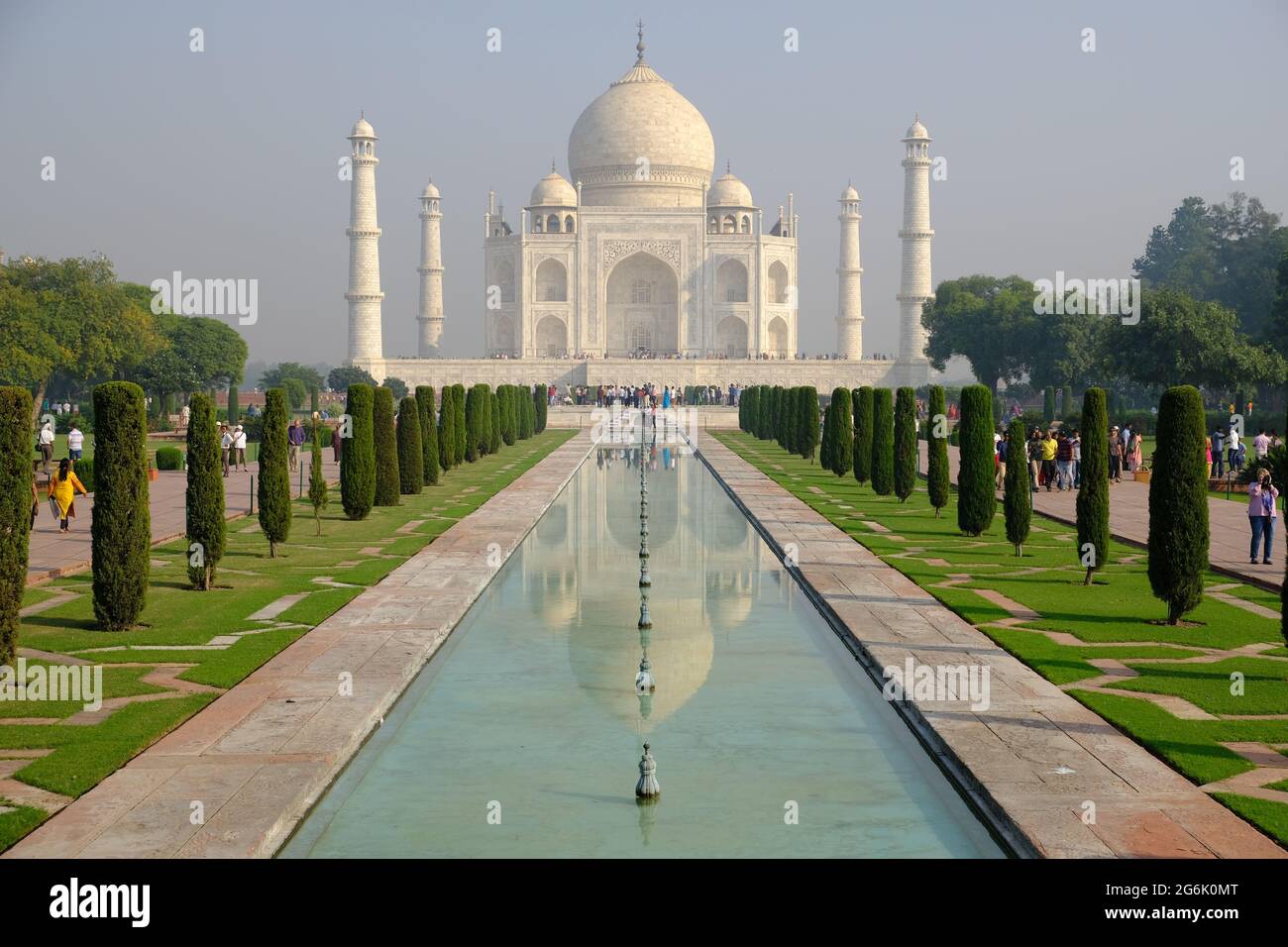 Indien Agra - Taj Mahal Panoramablick Stockfoto