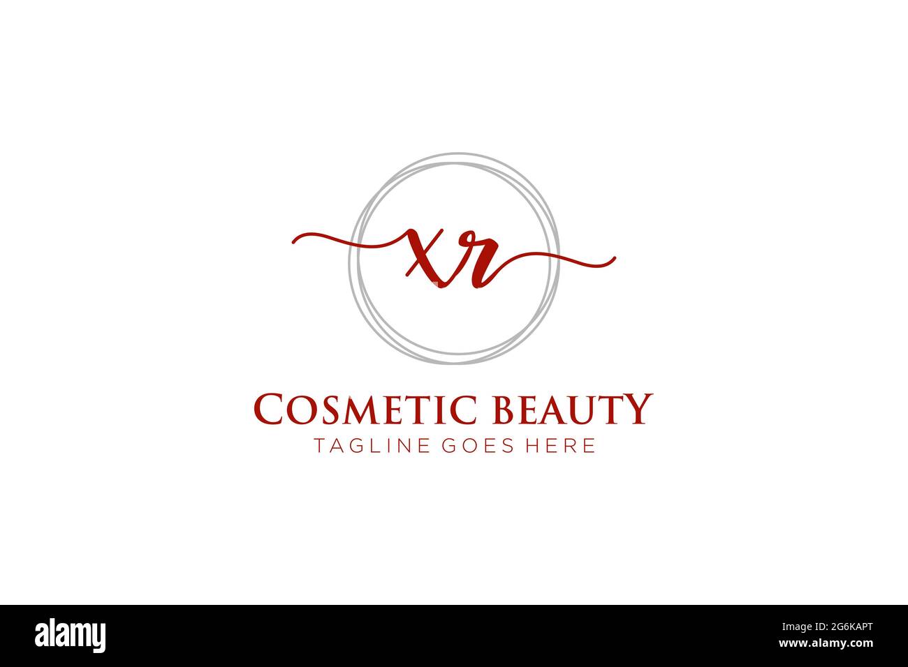 XR feminine Logo Schönheit Monogramm und elegantes Logo-Design, Handschrift Logo der ursprünglichen Signatur, Hochzeit, Mode, Blumen und botanischen mit kreativen Stock Vektor