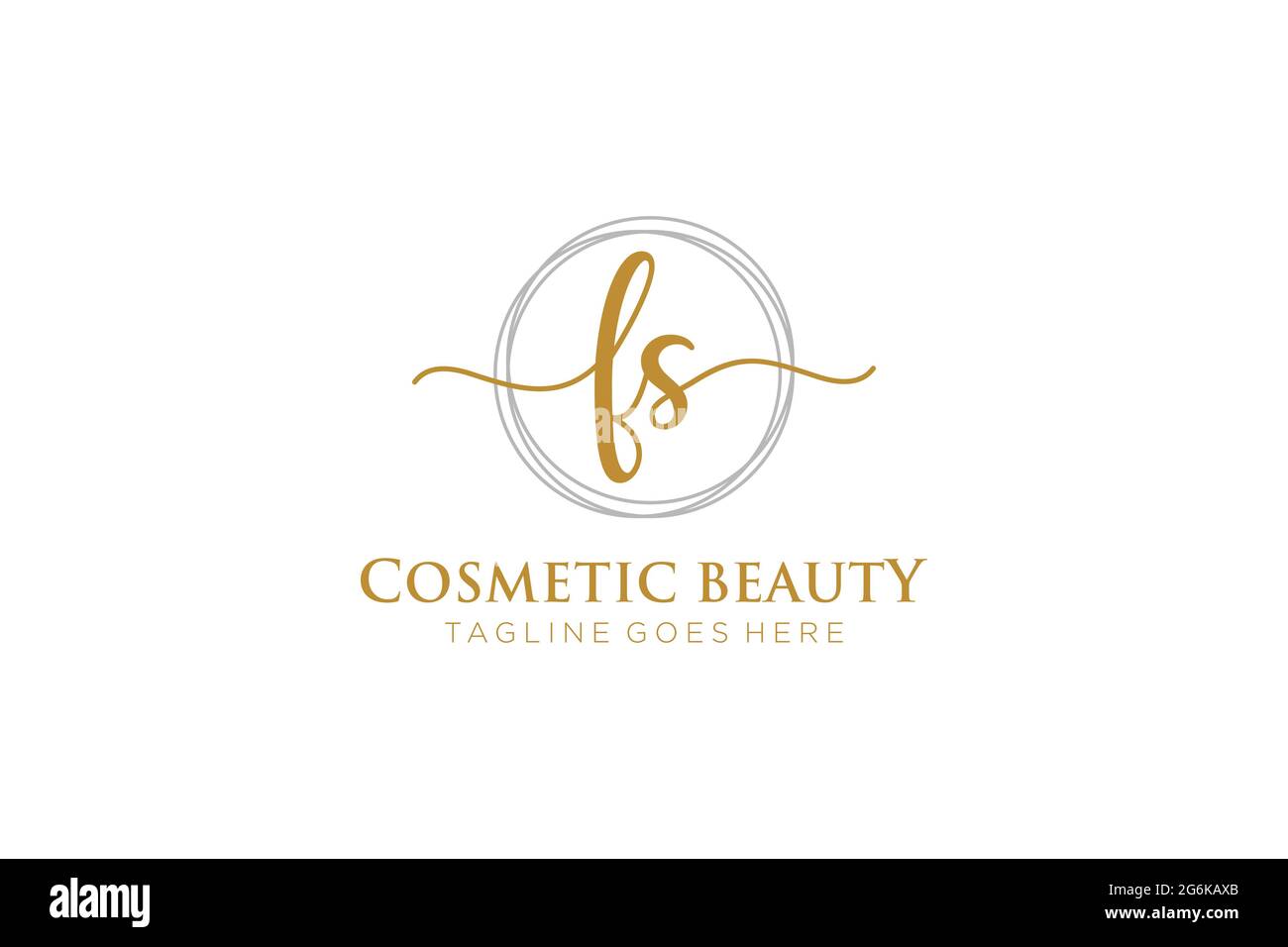FS feminine Logo Schönheit Monogramm und elegantes Logo-Design, Handschrift Logo der ursprünglichen Signatur, Hochzeit, Mode, Blumen und botanischen mit kreativen Stock Vektor