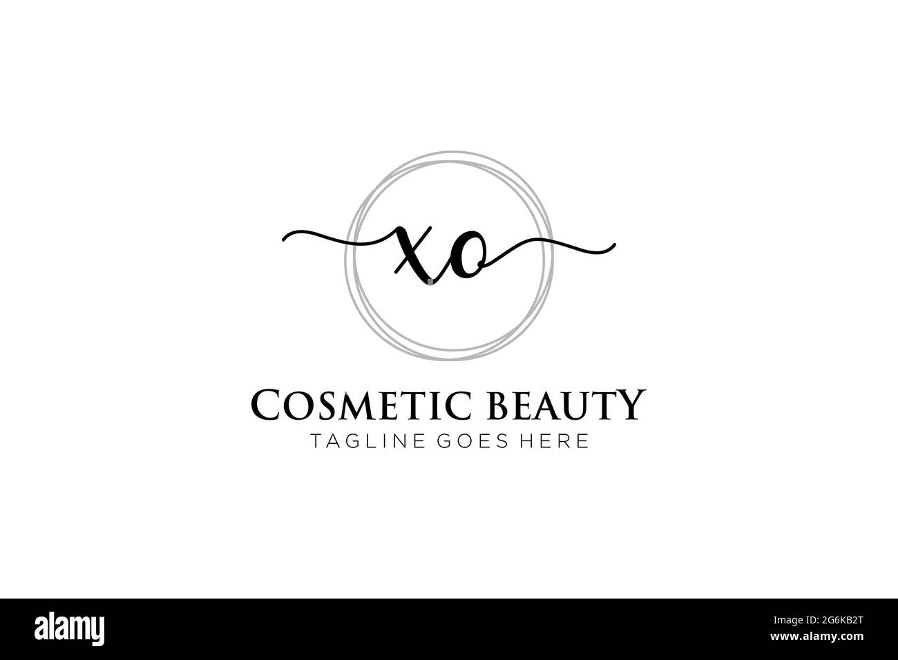 XO feminine Logo Schönheit Monogramm und elegantes Logo-Design, Handschrift Logo der ursprünglichen Signatur, Hochzeit, Mode, Blumen und botanischen mit kreativen Stock Vektor